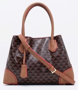 Bolsa Saco com Estampa Triângulos