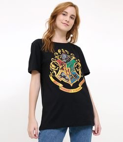 T shirt com Estampa Brasão Harry Potter