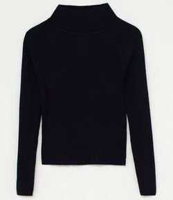 Blusa em TricôLisa com Gola Alta 