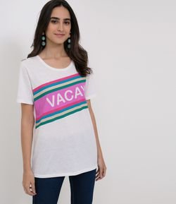 T Shirt com Estampa Vacay