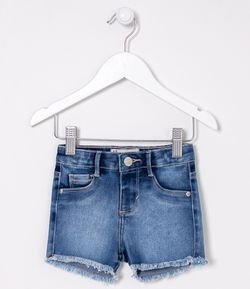 Short Infantil em Jeans com Bolsos - Tam 1 a 5 anos