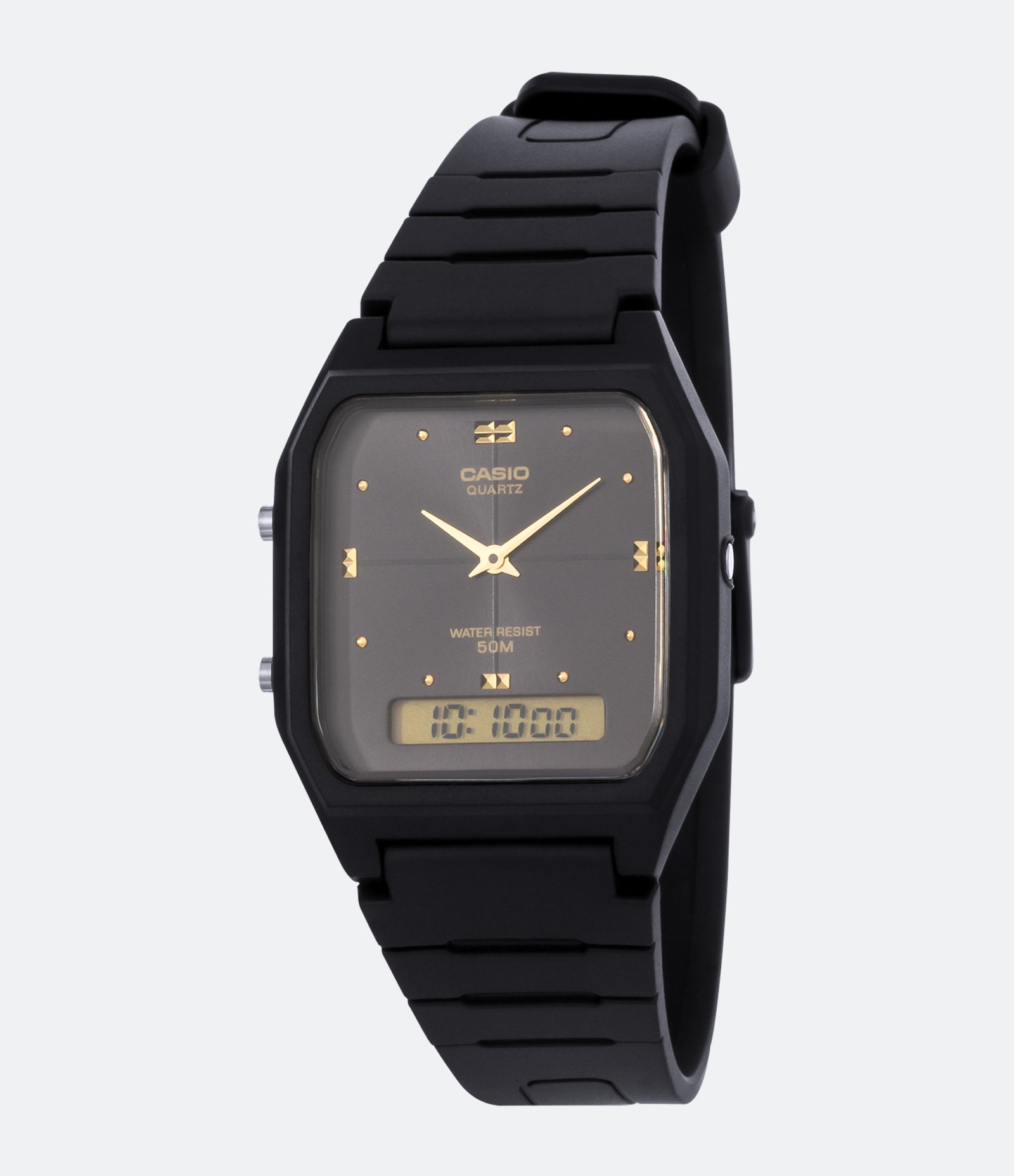 Relógio Casio Unissex Anadigi AW-48HE-1AVDF Preto 1