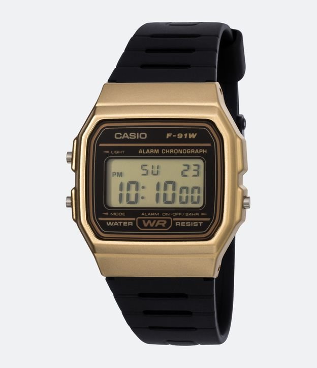 Relógio Unissex Casio F 91WM 9ADF Digital - Cor: Preto - Tamanho: U