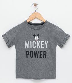 Blusa Infantil com Estampa do Mickey - Tam 4 a 14
