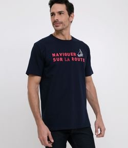 Camiseta Comfort com Estampa Barco