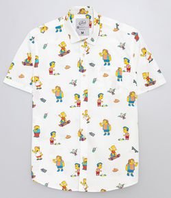 Camisa com Estampa Simpsons em Tricoline
