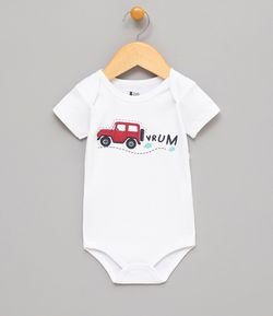 Body Infantil com Estampa Carro - Tam 0 a 18 meses