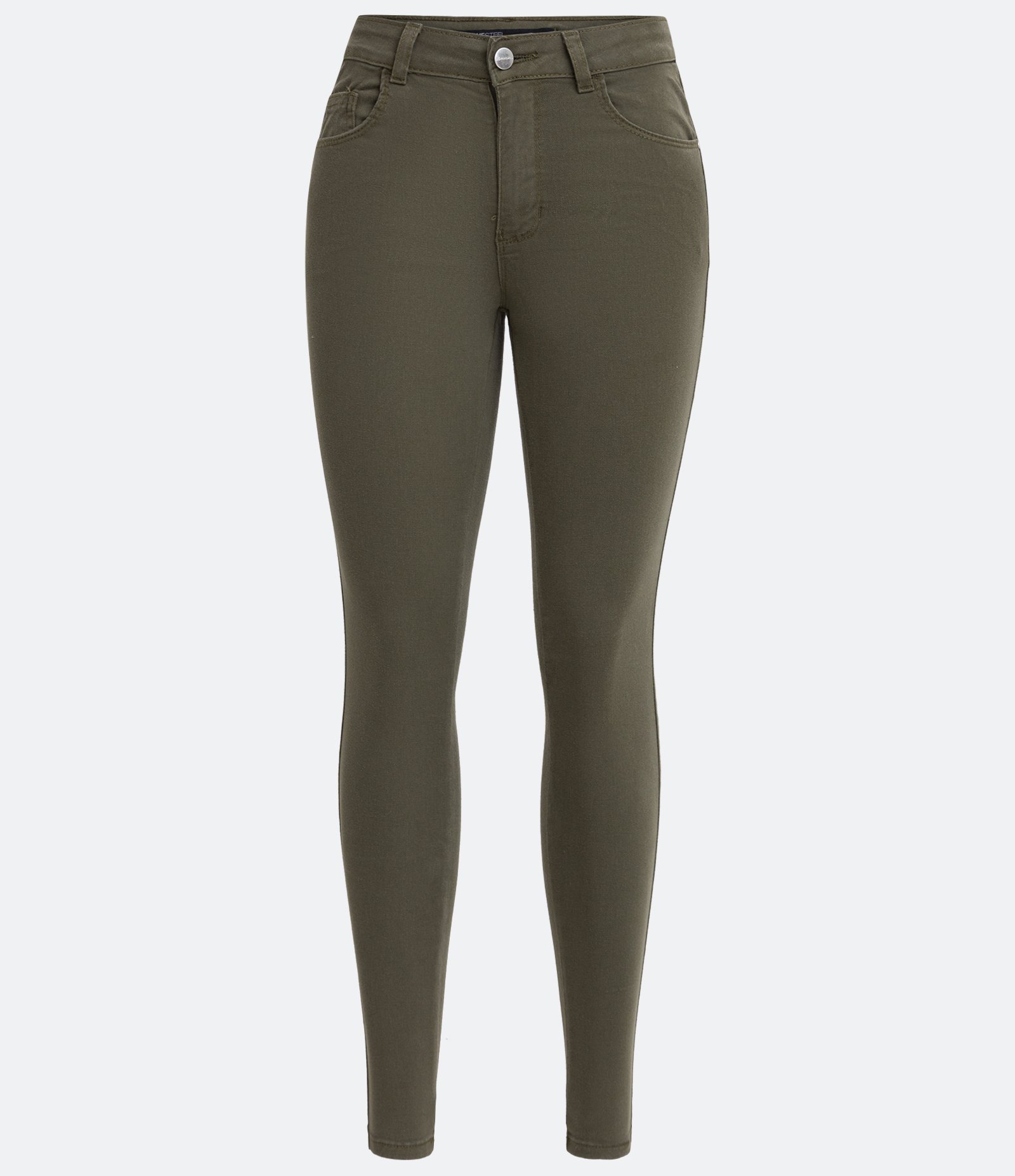 Calça Push Up em Sarja com Cinco Bolsos Olive Night 1