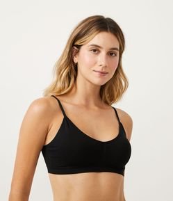 Sutiã Top em Microfibra com Bojo Removível Seamless