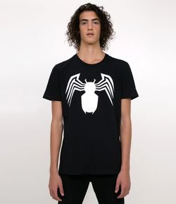 Camiseta com Estampa Venom Brilha no Escuro