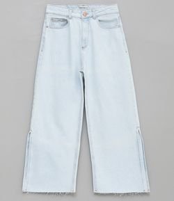 pantacourt jeans com fenda
