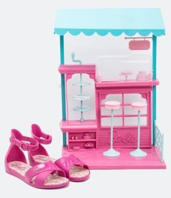 Sandália Infantil Confeiteira Rosa Barbie - Tam 28 ao 34