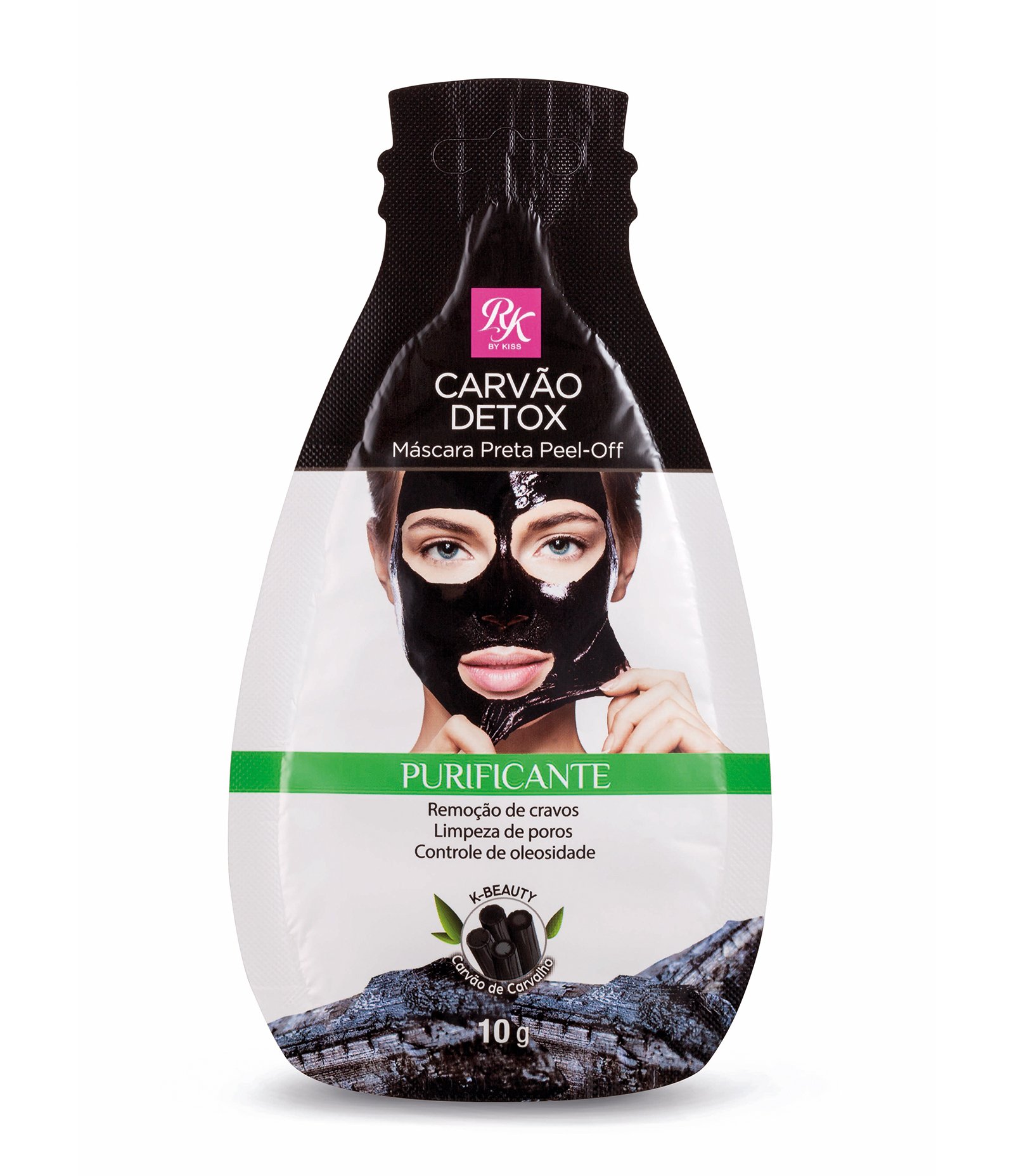 Máscara Preta Carvão Detox Kiss 10g 1