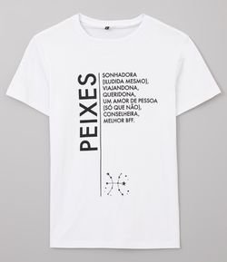 Blusa com Estampa Signo Peixes