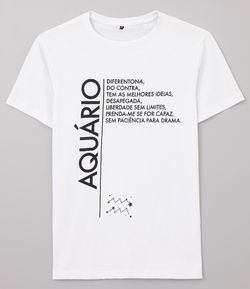 Blusa com Estampa Signo Aquário