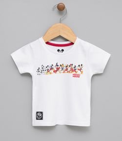 Camiseta Infantil Estampa Mickey - Tam 0 a 18 meses