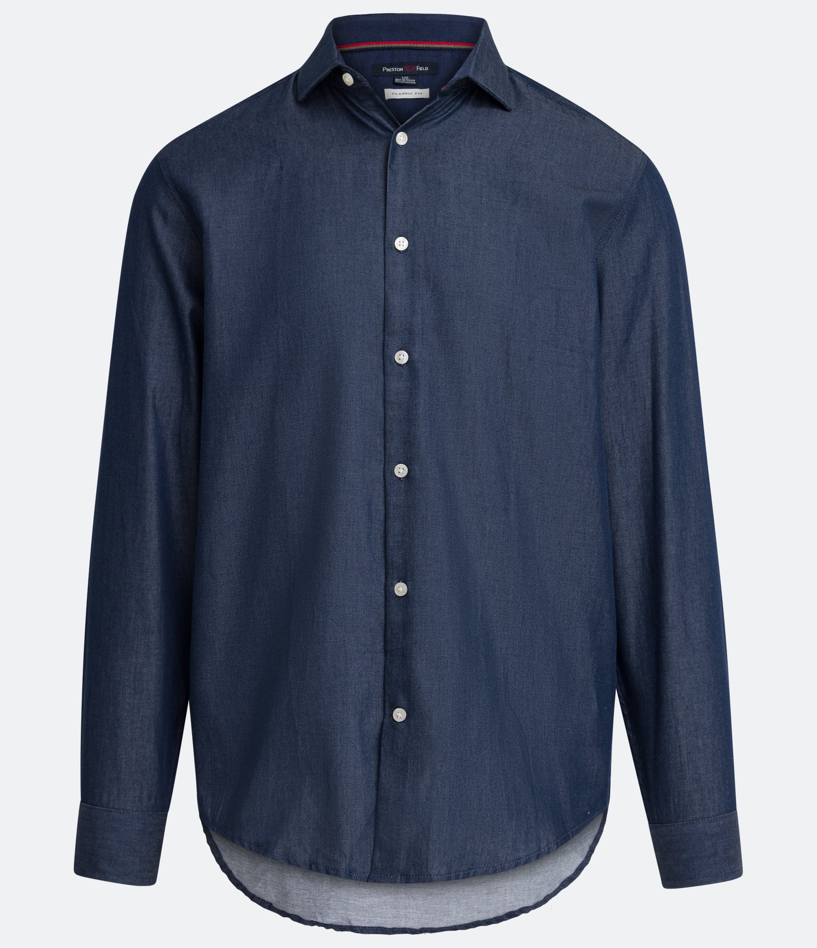Camisa Classic em Algodão com Manga Longa Azul Marinho 4