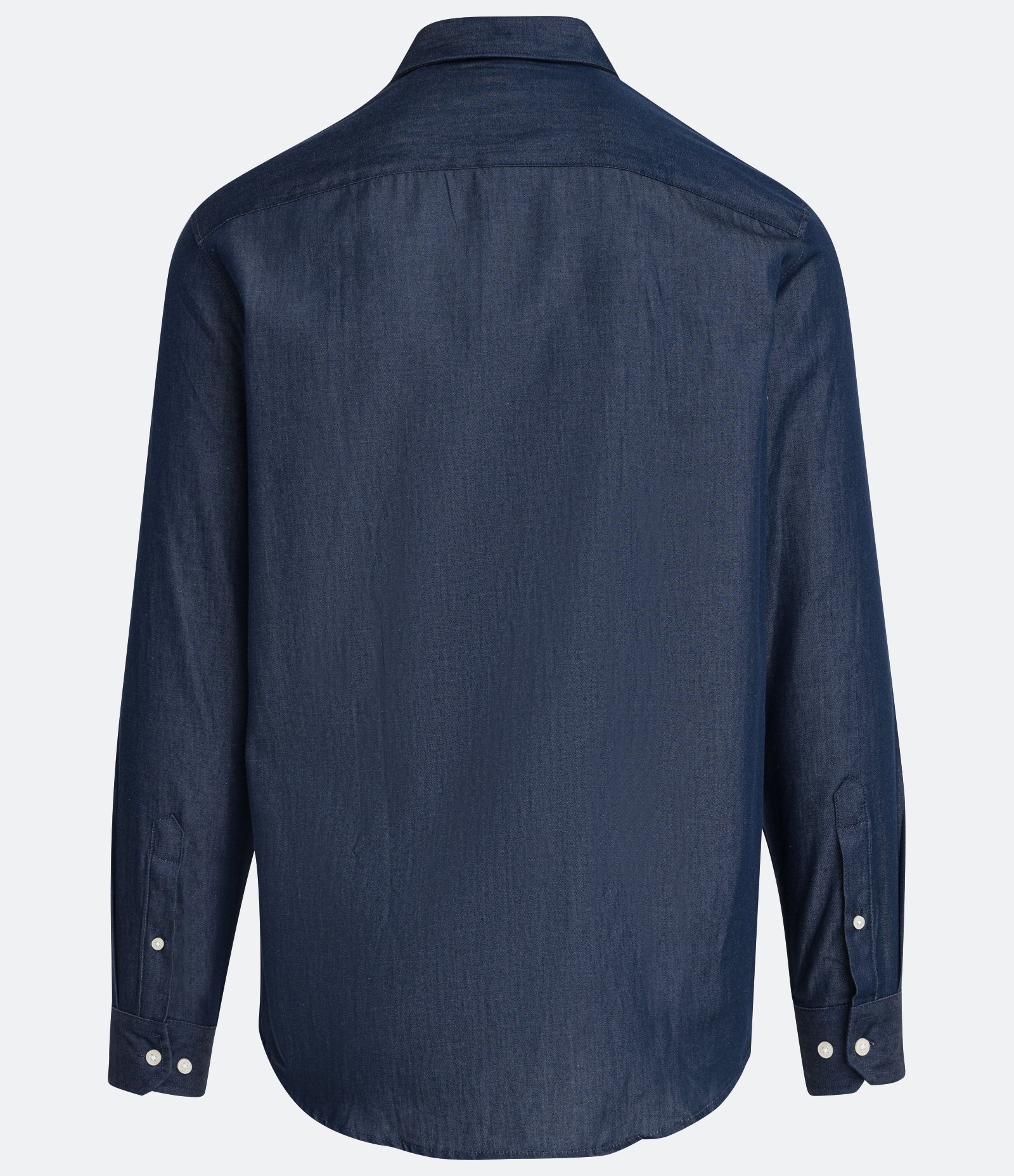 Camisa Classic em Algodão com Manga Longa Azul Marinho 5