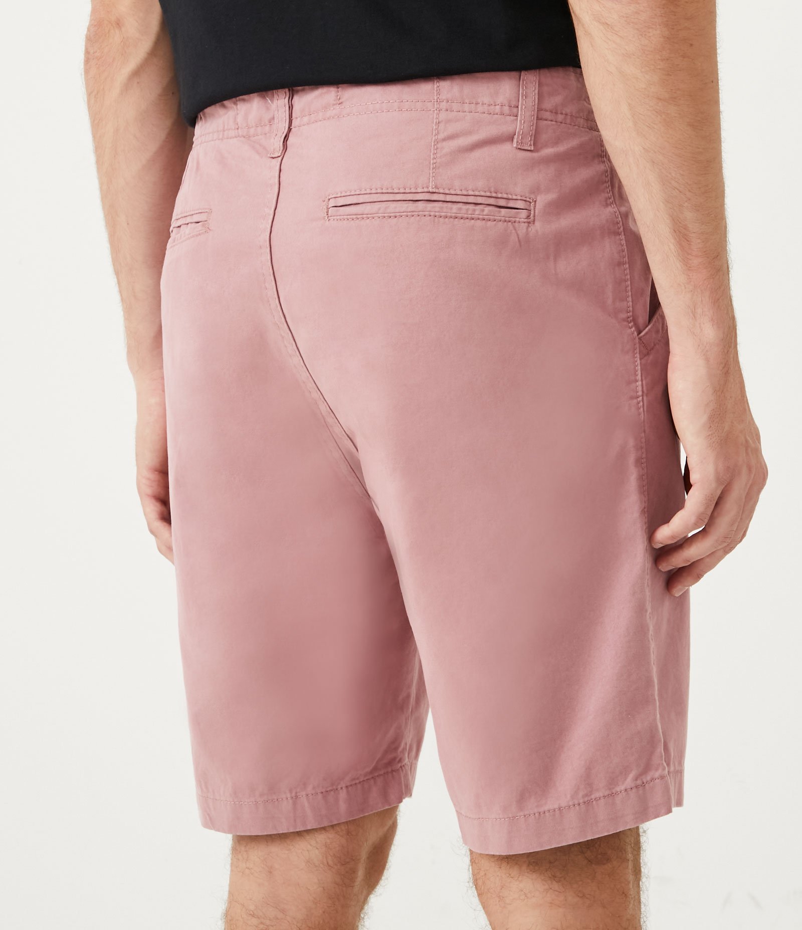 Bermuda Slim Básica em Sarja com Bolsos Rosa 3