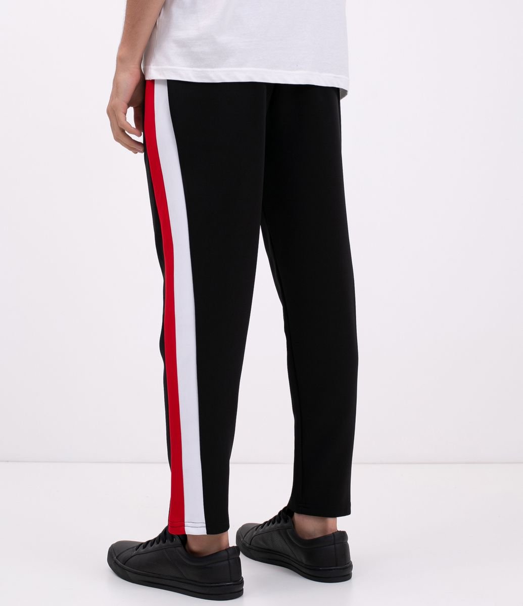 calça jogger com listra lateral helanca