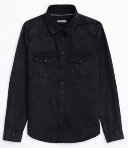 camisa preta jeans