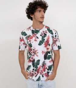 Camiseta com Estampa Floral