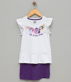 Conjunto Infantil Blusa com Estampa e Short My Little Pony - Tam 4 a 12