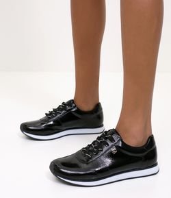 Tênis Via Marte Nobuck Verniz - Compre online em até 6x