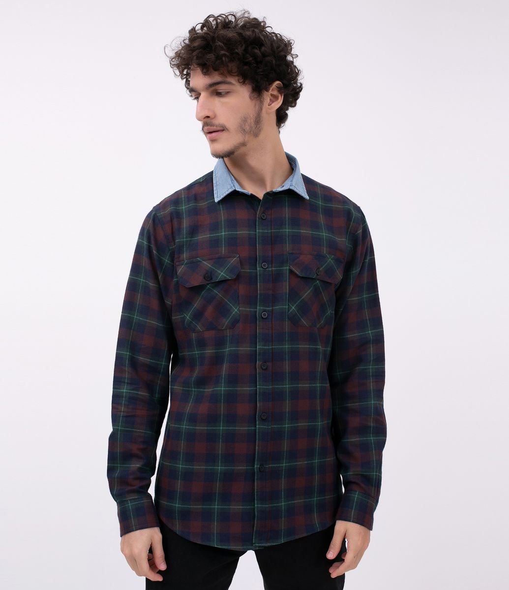 jaqueta xadrez renner