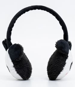 Protetor de Orelha Infantil com Panda Bordado -  Tam único