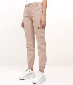 Calça Cargo em Sarja com Argola 