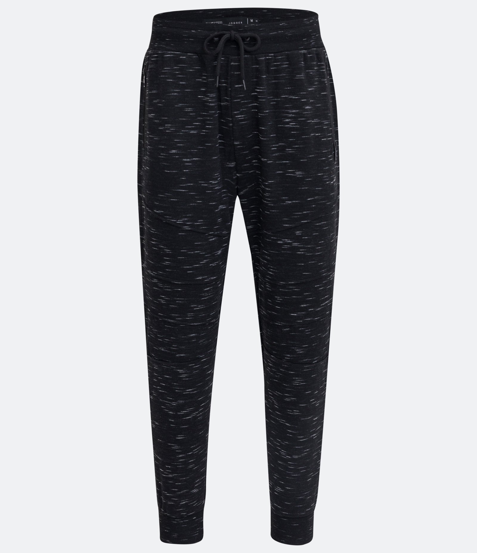 Calça Jogger em Moletom com Estampa Texturizada Preto 1