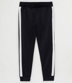 calça jogger com listra lateral helanca