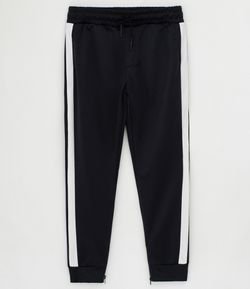 calça jogger com listra lateral helanca