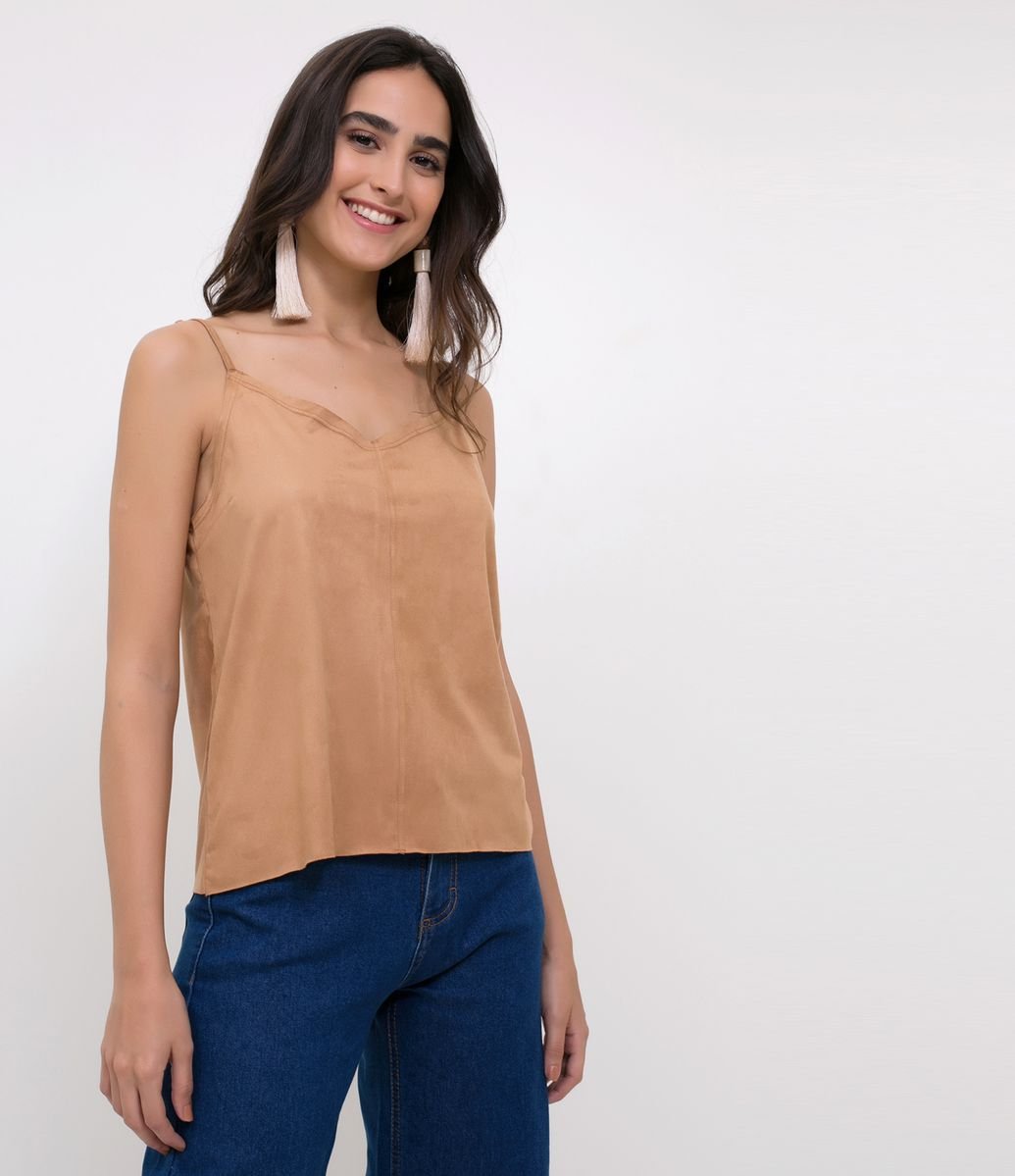 Blusa suede renner Outlet