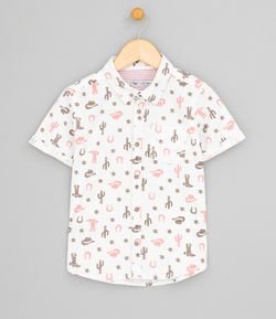 Camisa Infantil Estampada - Tam 1 a 4