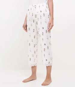 Calça de Pijama Estampa Floral 