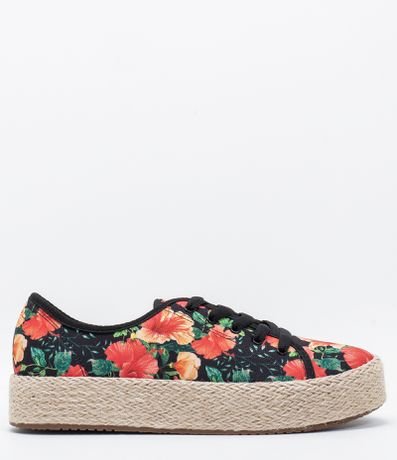 tenis floral feminino beira rio