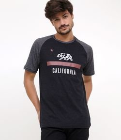 Camiseta Raglan com Estampa California