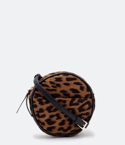 Bolsa Animal Print com Bolso Frontal