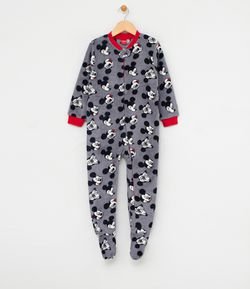 Pijama Infantil Macacão Estampado Mickey - Tam 1 a 4