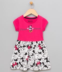 Vestido Infantil com Estampa Minnie - Tam 1 a 6