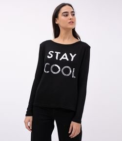 Blusa com Paetês Stay Cool