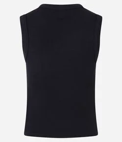 Regata Cropped Básica em Ribana Canelada