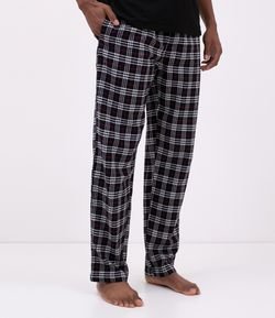 Calça de Pijama em Flanela Xadrez