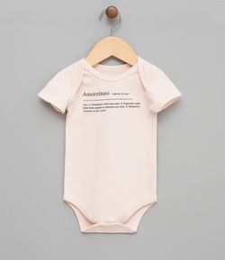 Body Infantil com Estampa Amorzíneo - Tam 0 a 18 meses