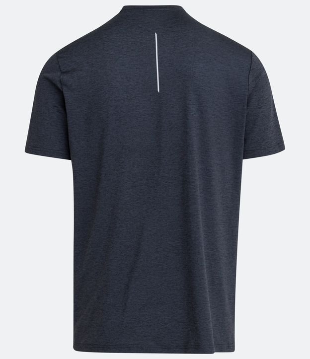 Camiseta Esportiva Básica em Dry Fit com Detalhes Refletivos Cinza Escuro 7