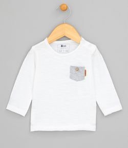 Camiseta Infantil Lisa com Bolso - Tam 0 a 18 meses