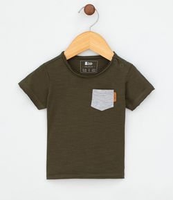 Camiseta Infantil com Bolso Flame - Tam 0 a 18 meses