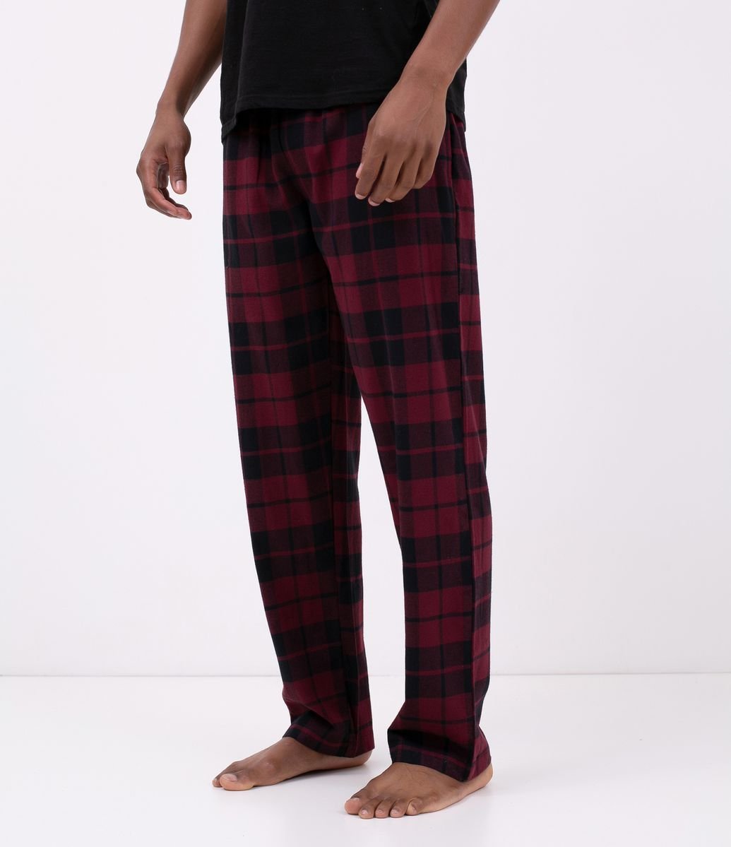 calça flanela xadrez